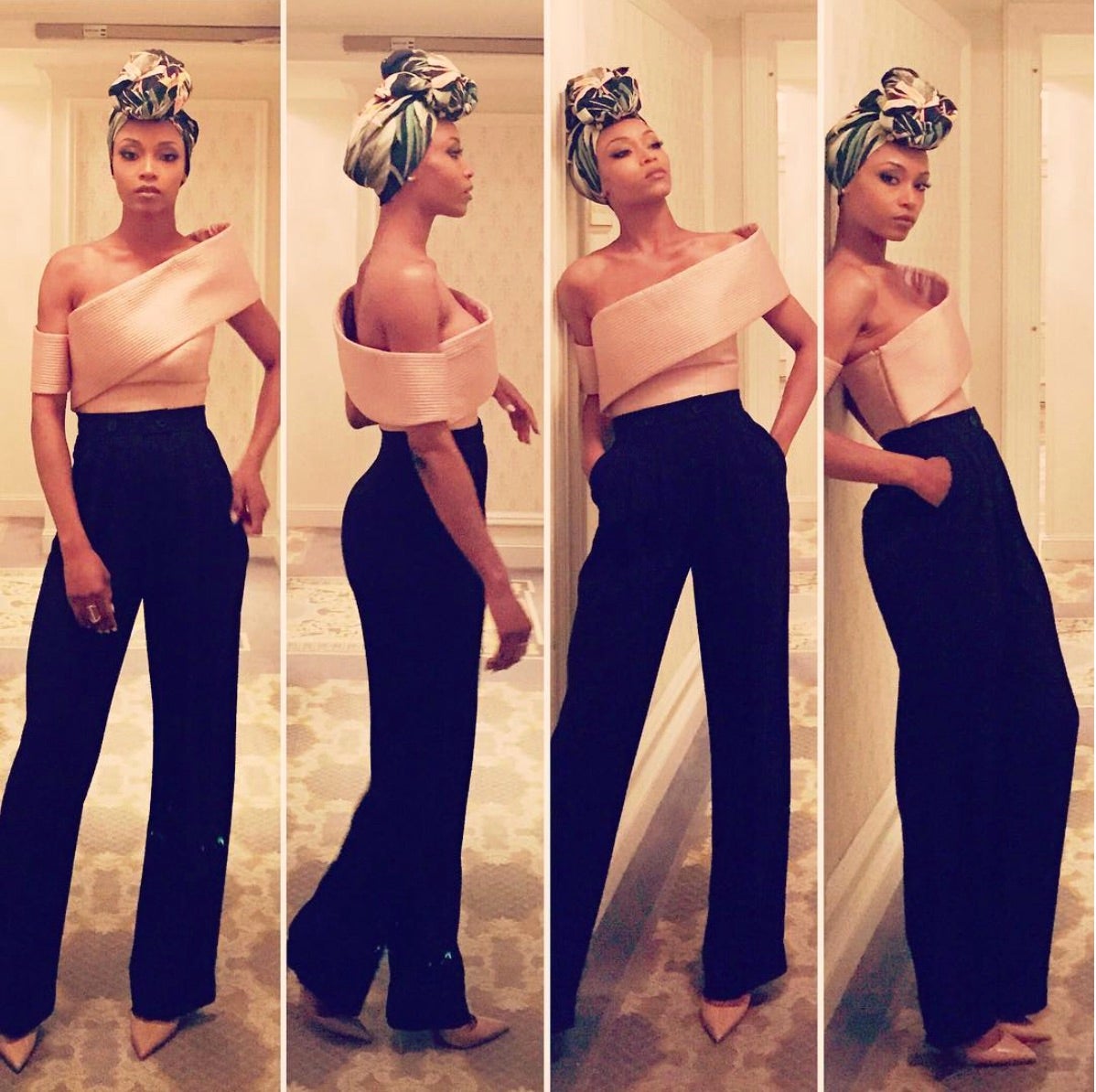 Yaya DaCosta Serves all Kinds of Head Wrap Happiness
